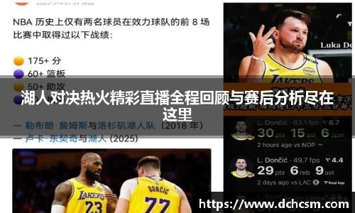 湖人对决热火精彩直播全程回顾与赛后分析尽在这里